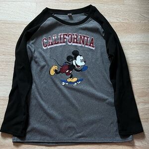 Thick Brushed Tee featuring Skateboard Cartoon Mickey Graphic
